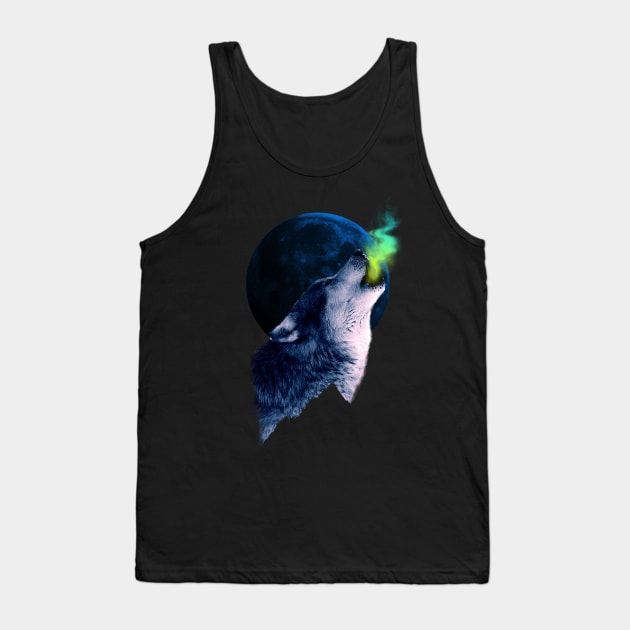 Wolf's Wail Tank Top by opawapo